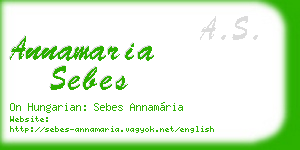 annamaria sebes business card